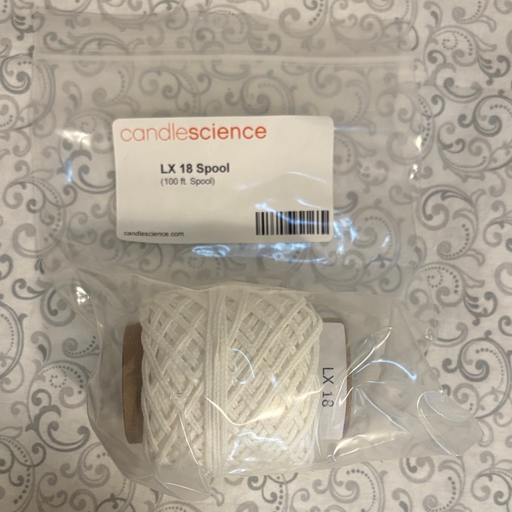 CandleScience LX 18 Spool Cotton Wick - White - PLEASE READ